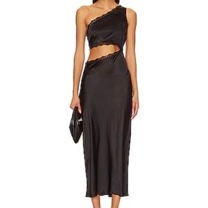 REVOLVE Black One-Shoulder Dress